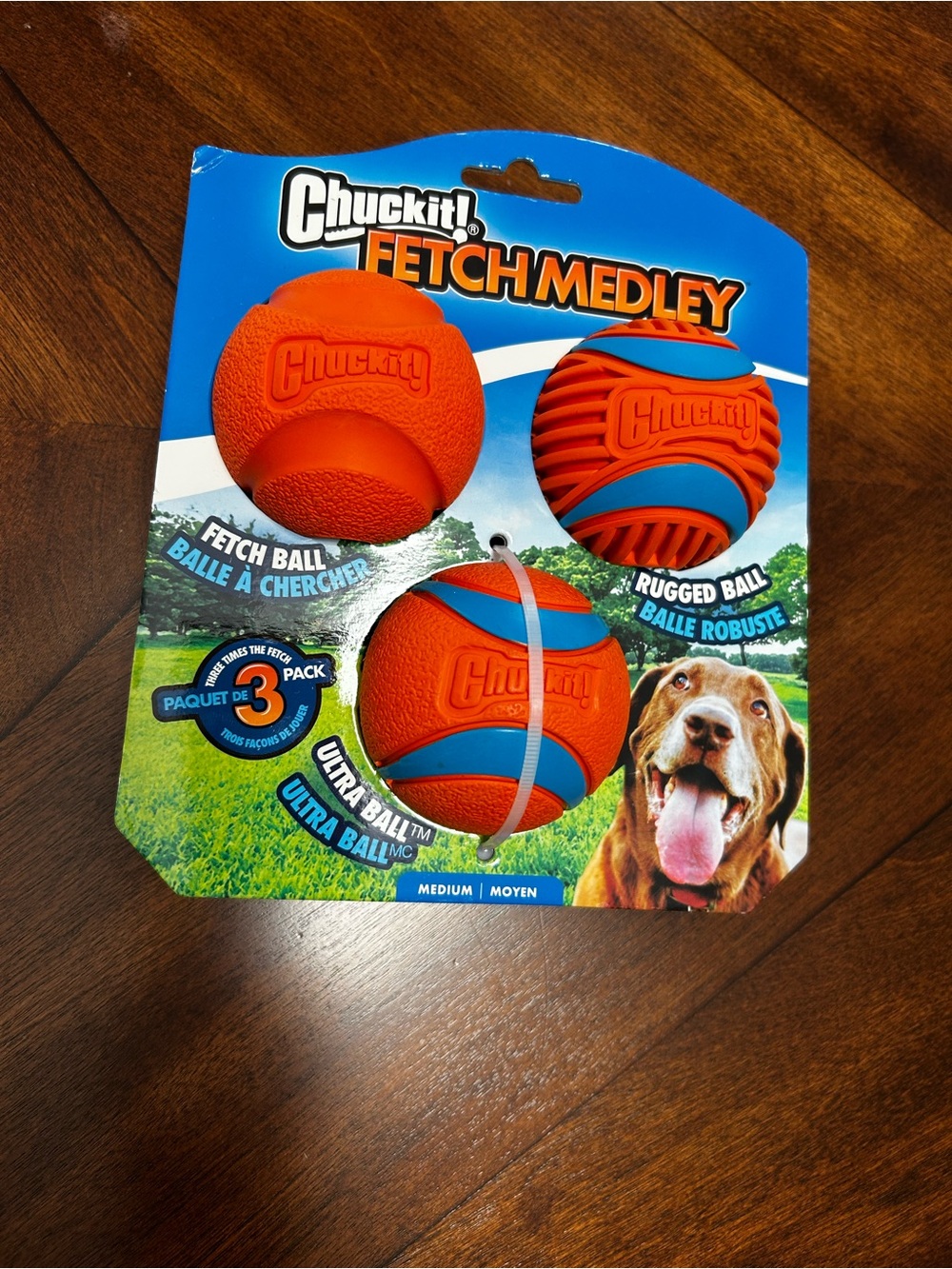 Fetch Medley Dog Toy Balls - Orange & Blue (3 Pack)